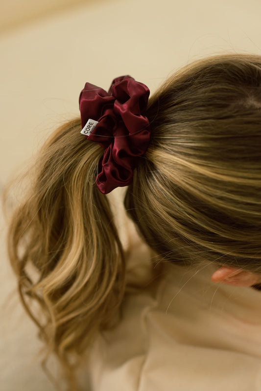 Maroon scrunchie