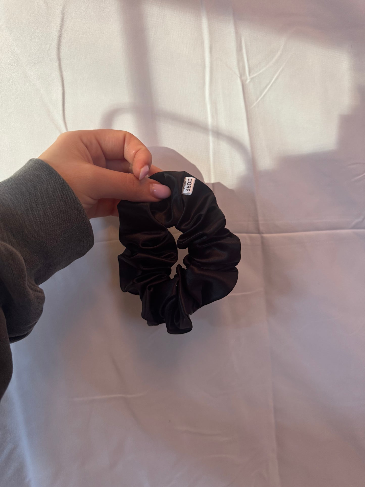 Pink Satin Scrunchie