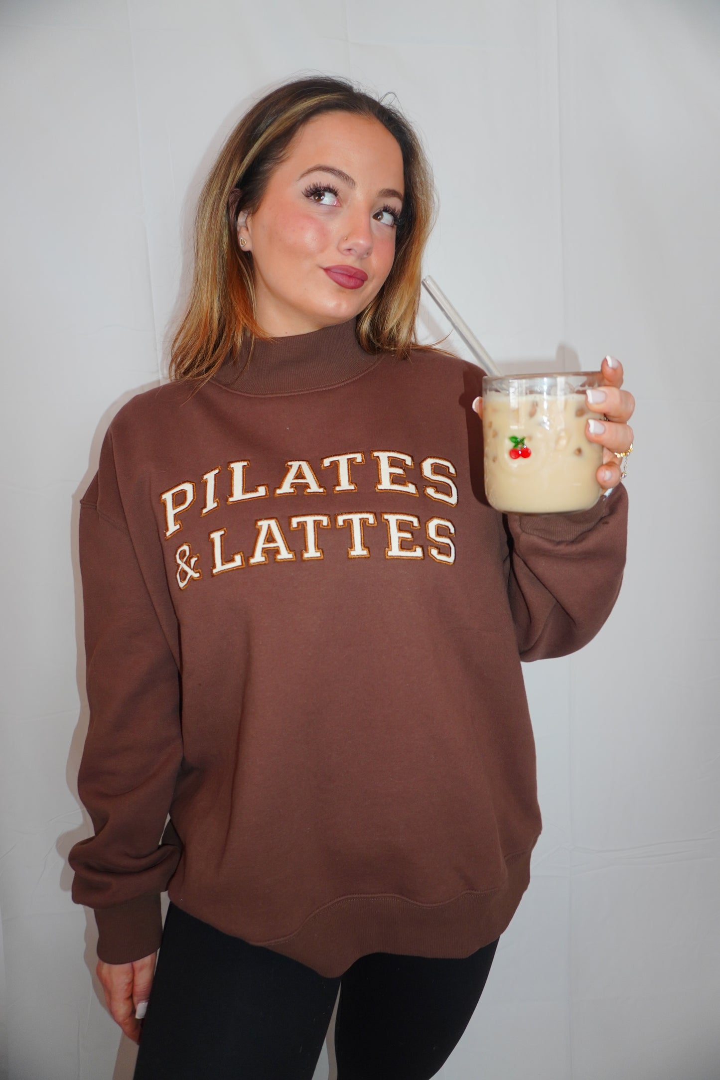 Pilates & Lattes MockNeck