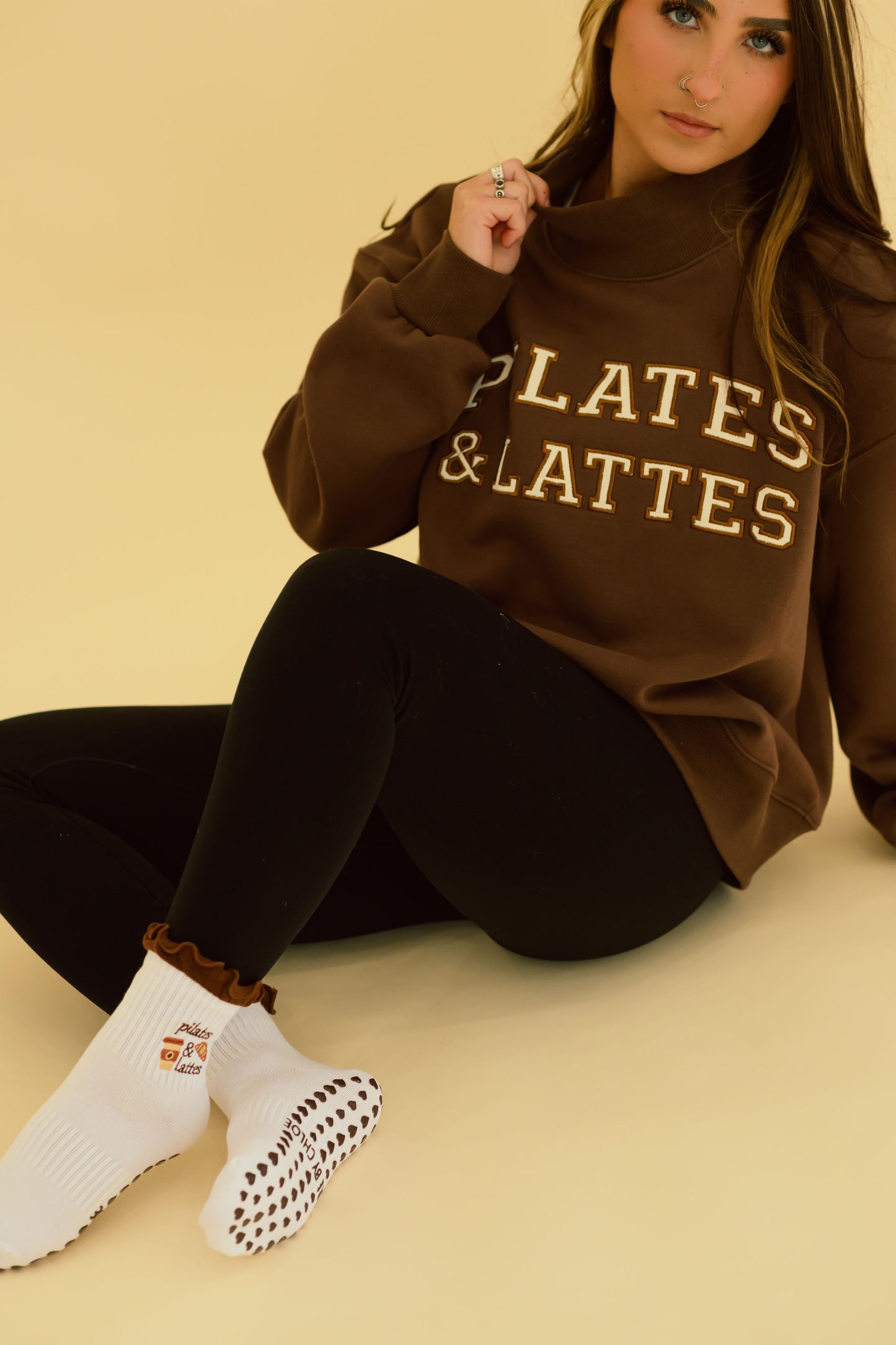 Pilates & Lattes MockNeck